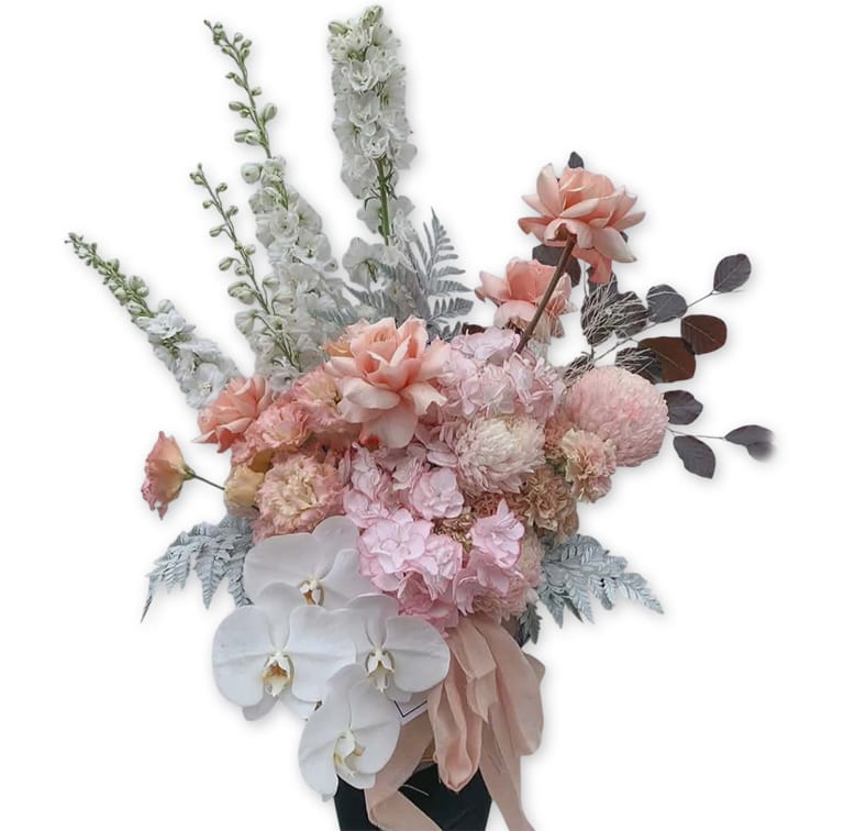 Peach Party — Bunches Florist arrangement