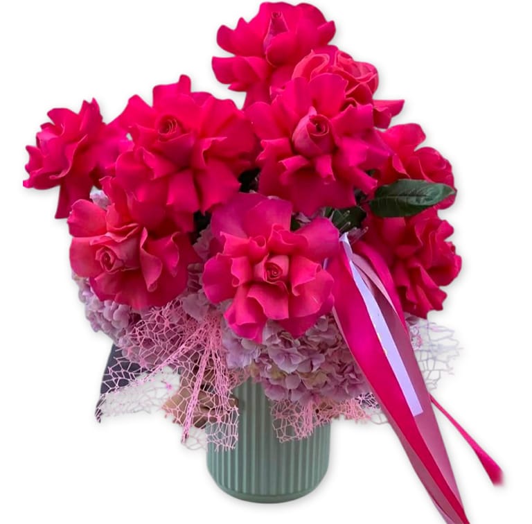 She Deserves Roses — Bunches Florist arrangement